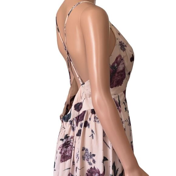 SHEIN Crisscross Back Floral Maxi Dress LARGE - Picture 7 of 14